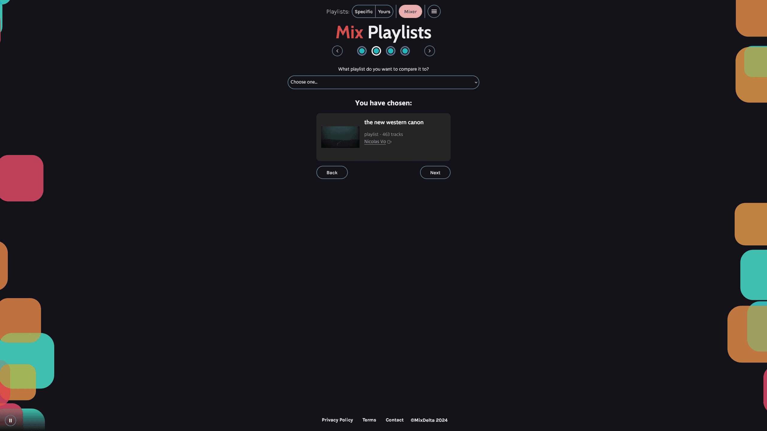 A stage in the playlist diffing flow